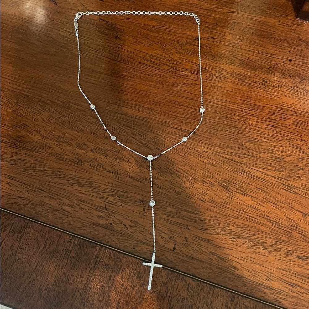 Silver Cross Pendant Necklace